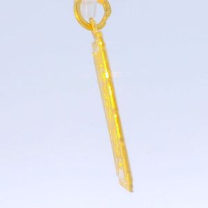 24K Rectangle Dog Traditional Pendant - Z002233